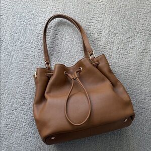 QUINCE NWOT Elegant Brown Leather Tote Bag